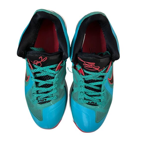 Nike LeBron 9 Low Liverpool Teal/Red Basketball Shoes Size 8 - Picture 7 of 13